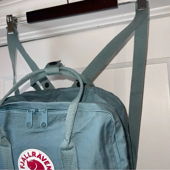 Fjallraven Kanken Sky Blue Fabric Backpack with Laptop Sleeve - Picture 3 of 10